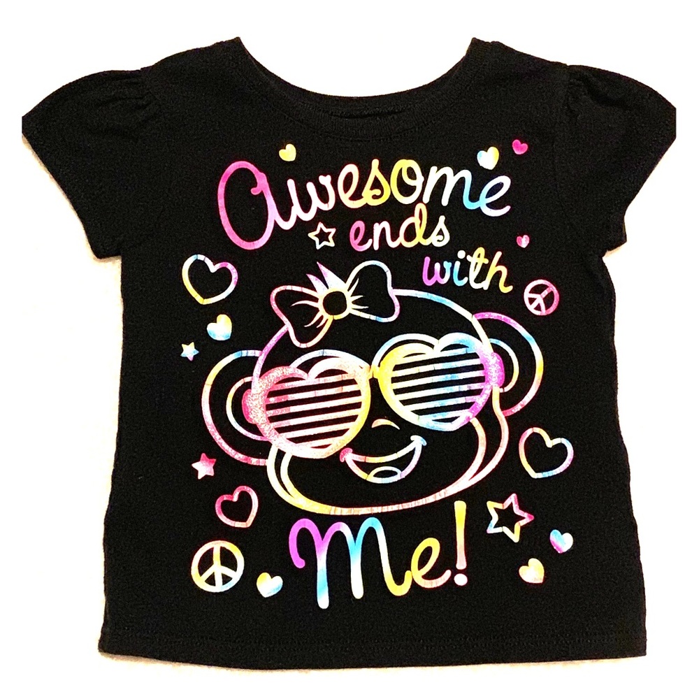 Magical Hippie Glittery Girl Monkey Graphic Top